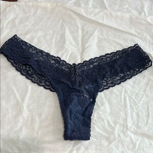 NWT - Victoria's Secret Navy Lace Thong